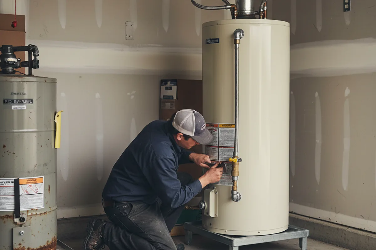 Water heater and shutoff valve replacement in Spindale